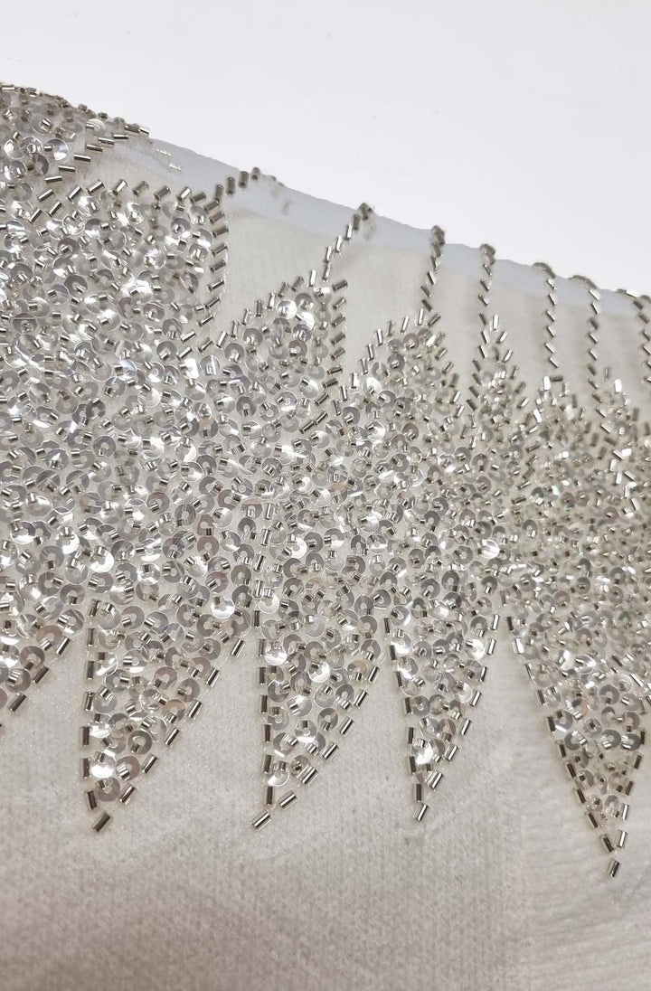 Angelica Sequin Wing Light Knit Jumper-Ivory