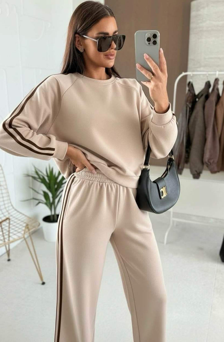 Alba Two-Piece Co-Ord Loungewear Set-Stone