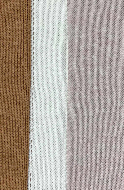 Bahira Longline Colour Block Knitted Cardigan-Brown