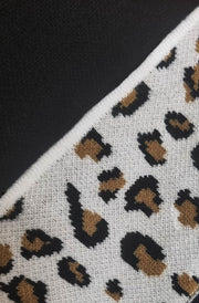 Cassandra Leopard Light Knitted Top-Black