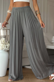Esha Wide Leg Trousers-Charcoal