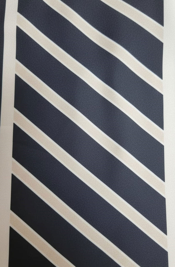 Ezra High Low Crew Neck Scarf Blouse Top-Black