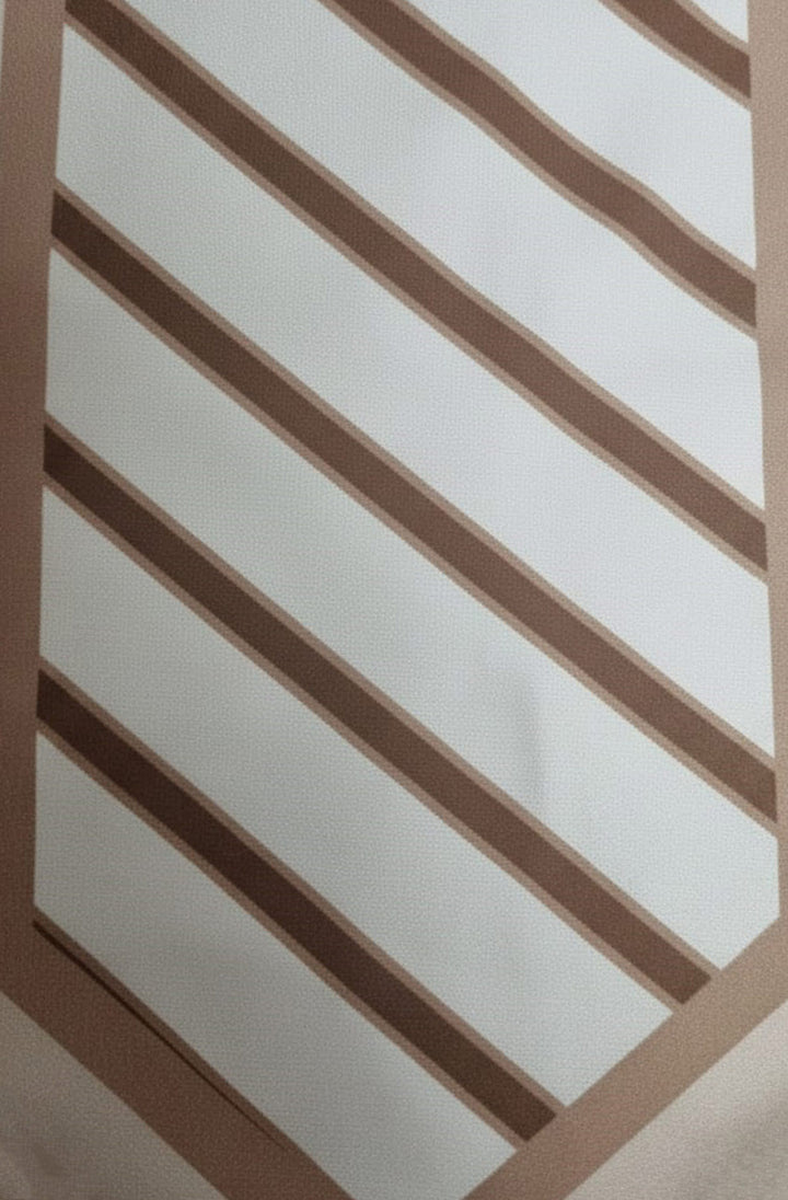 Ezra High Low Crew Neck Scarf Blouse Top-Stone