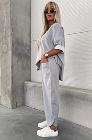 Liora Oversize Pocket Co-ord Set-Grey