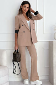 Myla Oversized Faux Leather Blazer Jacket-Stone