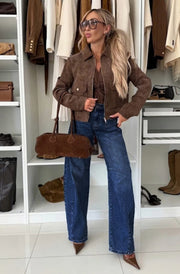 Stormi High Waisted Balloon Denim Jeans-Blue