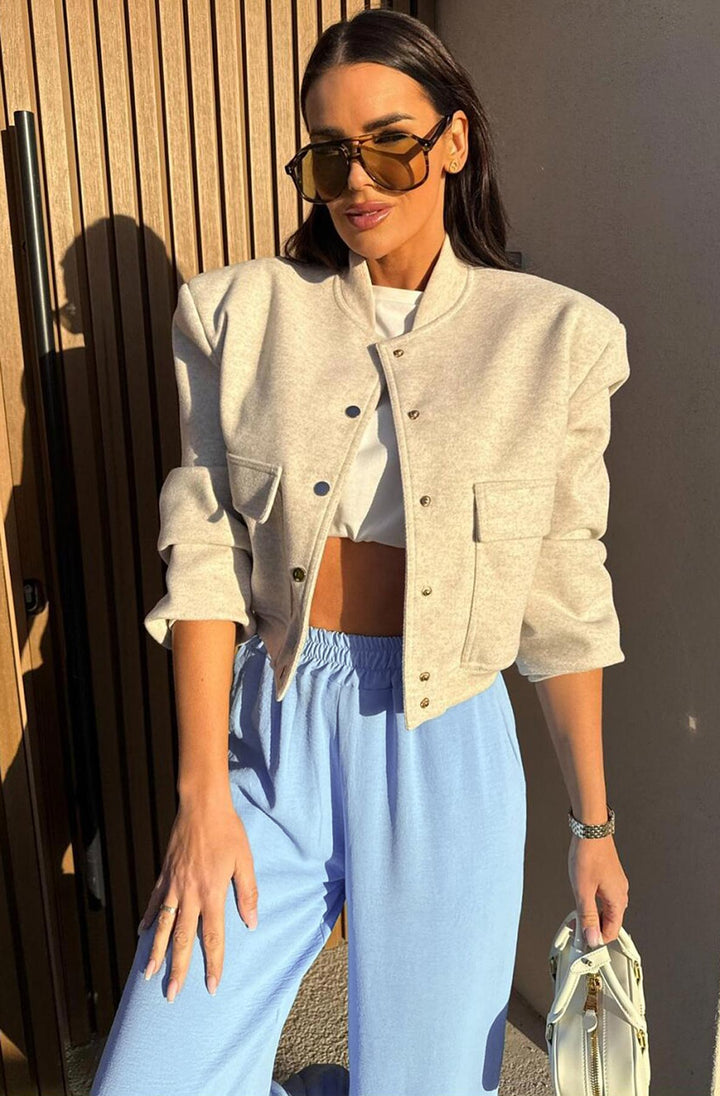 Tamika Wide Leg Pocket Detail Trousers-Sky Blue