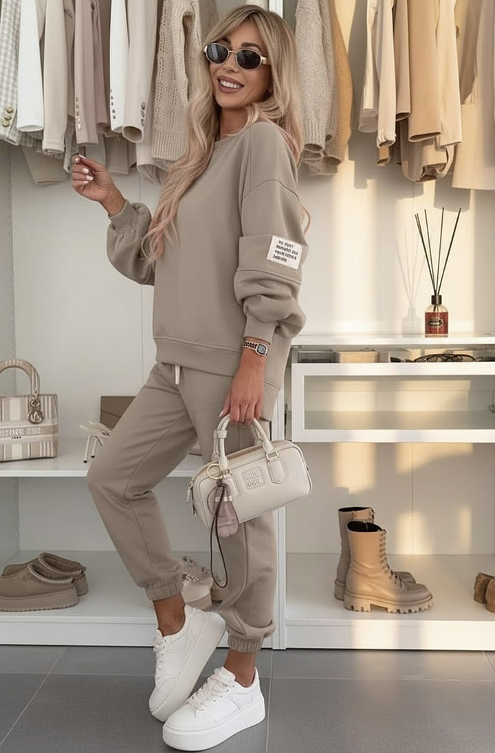 Tanya Two Piece Co-Ord Loungewear Set-Mocha