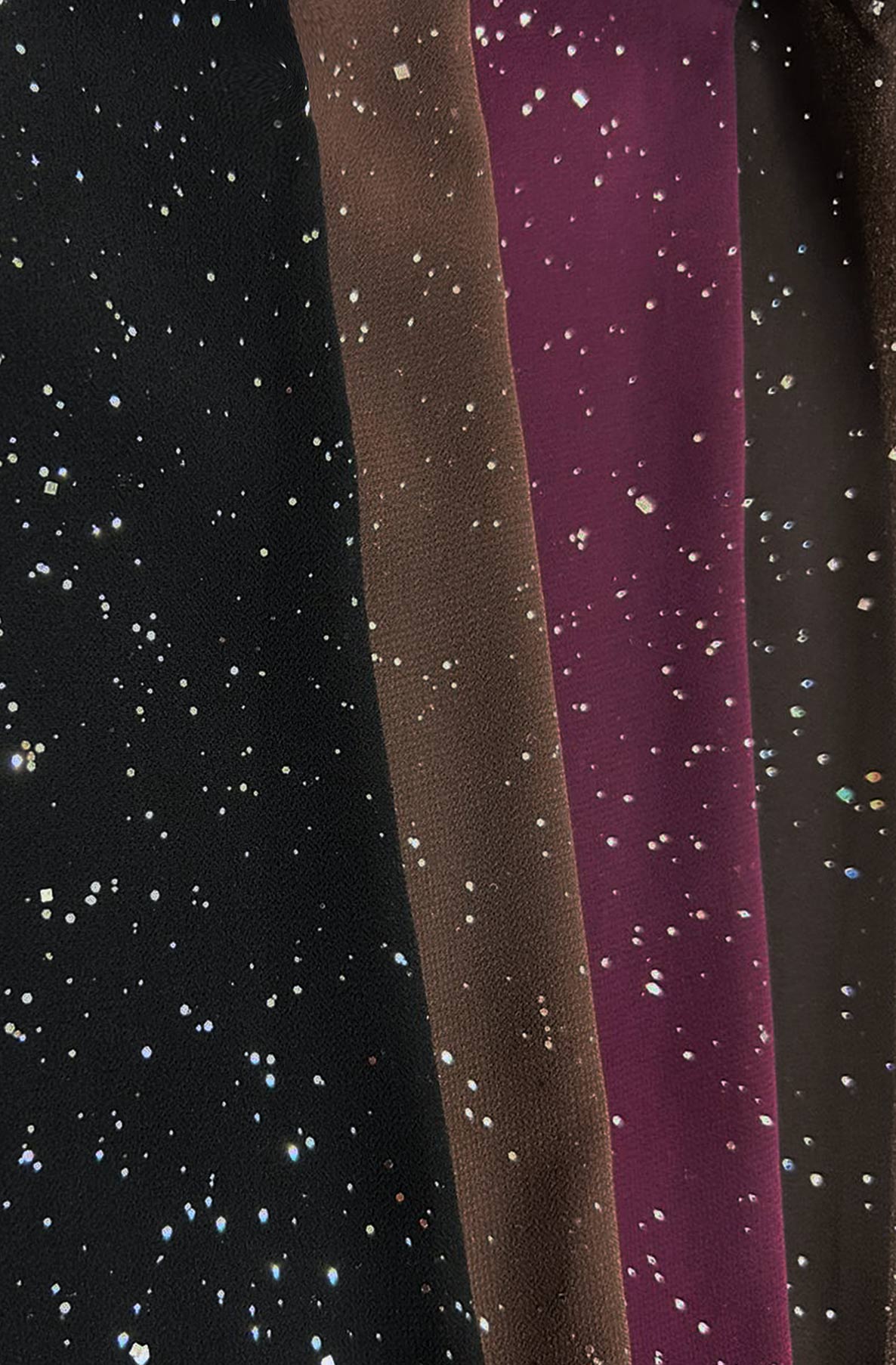 Tova Shimmer Off Shoulder Chiffon Blouse Top-Chocolate