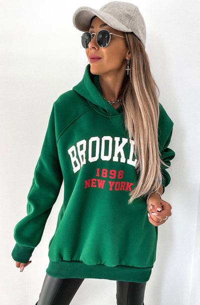 Brooklyn 'NY' Oversized Hoodie Jumper Sweatshirt