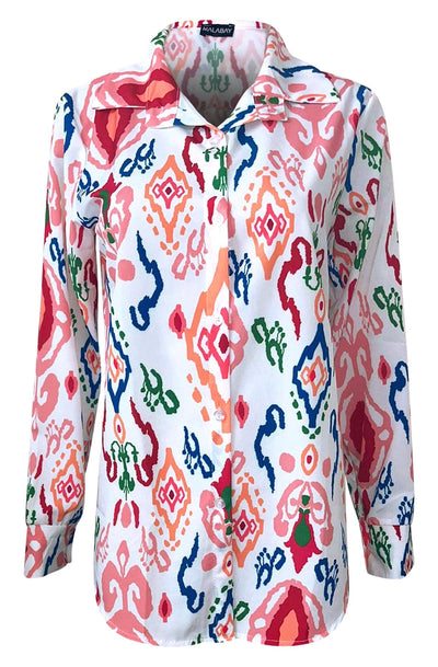 Constance Aztec Patterned Shirt Top - Catwalk Wholesale - wholesale clothing