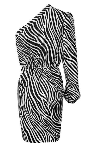 Danika Animal One Shoulder Dress - Catwalk Wholesale - wholesale clothing