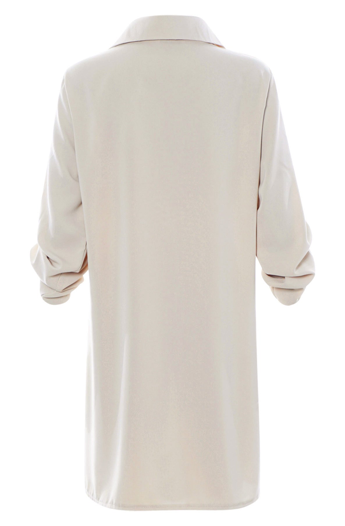 Dove PLUS SIZE Animal Print Pocket Oversized Shirt Dress-Stone