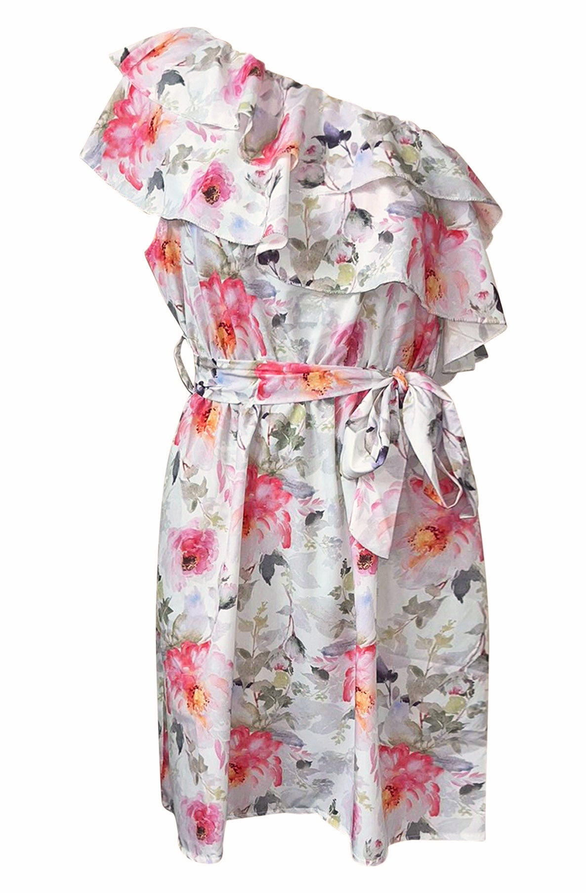 Magnolia Floral One Shoulder Dress - Catwalk Wholesale - wholesale clothing