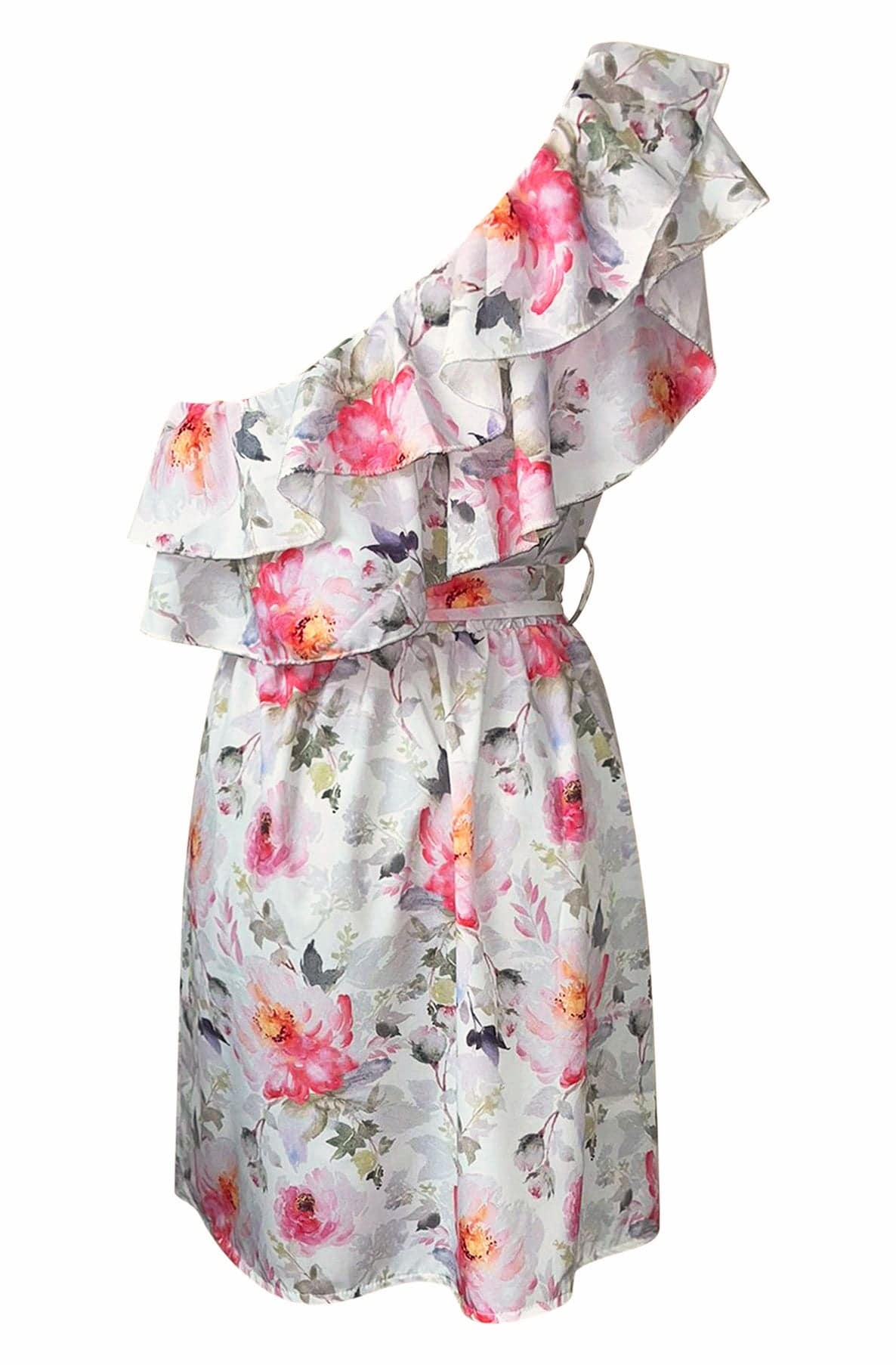 Magnolia Floral One Shoulder Dress - Catwalk Wholesale - wholesale clothing