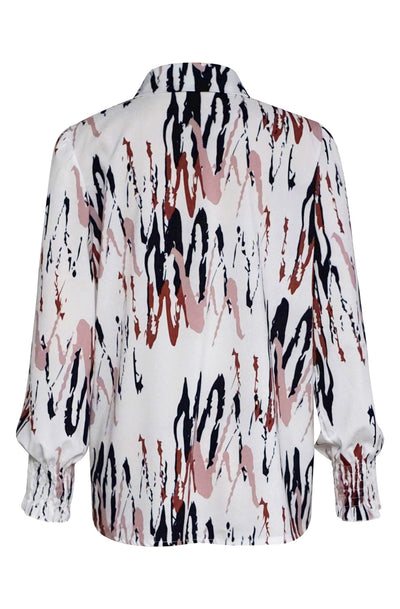 Mazie Abstract Print Blouse Top Shirt