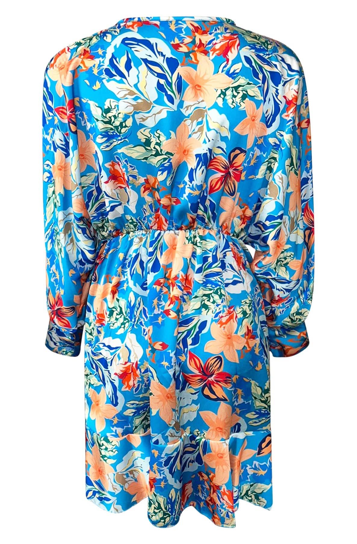 Yaritza Floral Batwing Frill Wrap Dress - Catwalk Wholesale - wholesale clothing